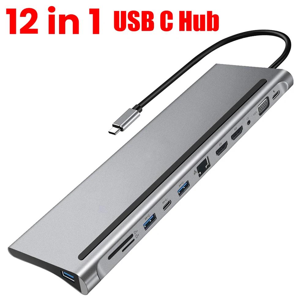 USB CŸ  USB  3.1,  HDMI, 4K, RJ45, VGA Ƽ Ʈ, USB й, ŷ ̼, ũž, 12  1